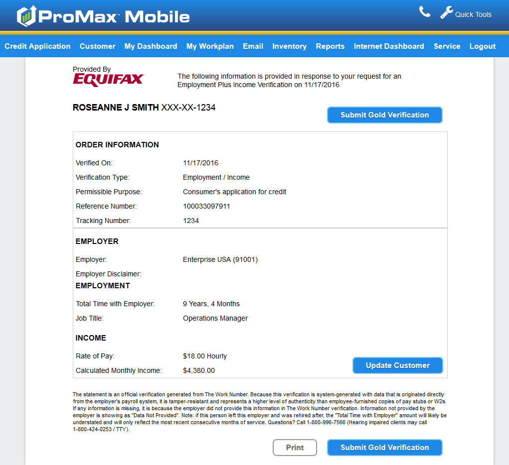 Equifax Work Number Verify Employment And Income Through ProMax